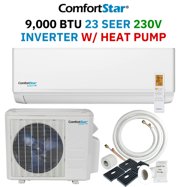 9K BTU 23 Seer 230V Inverter w/ Heat Pump